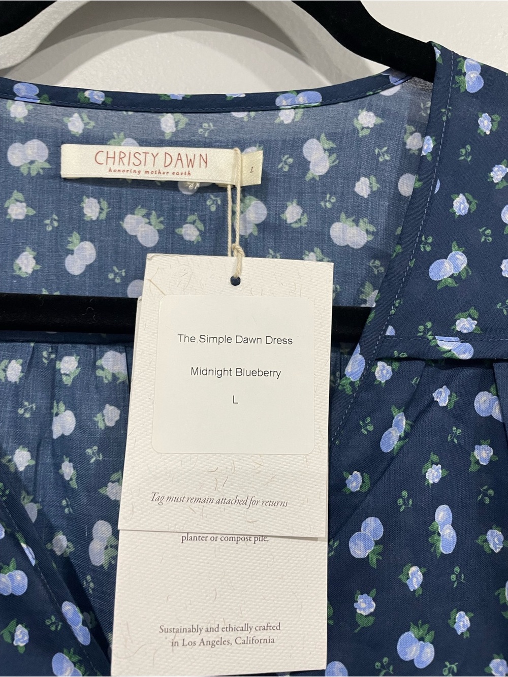 NWT Christy Dawn The Simple Dawn Dress in Midnight Blueberry Harvest - Picture 7 of 9